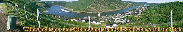 Mittelrhein-Weinwandertag zum Sieben-Jungfrauen-Blick bei Oberwesel am Rhein
